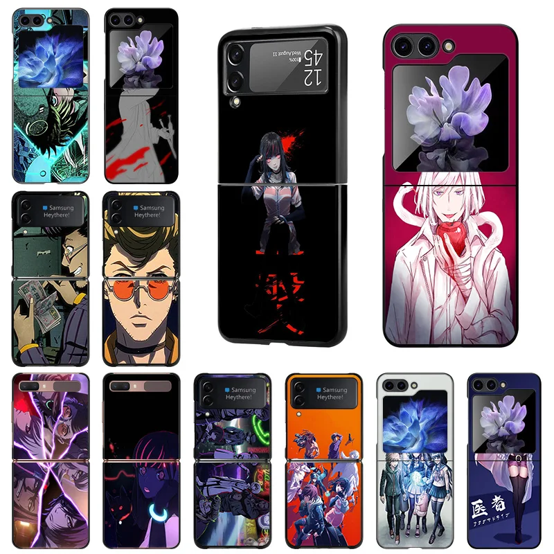 Luxury Akudama Drive Anime Mobile Phone Cases For Samsung Galaxy ZFlip6 Z Flip3 Flip4 Flip5 5G Flip 6 5 4 3 Hard Anti-Drop Cover