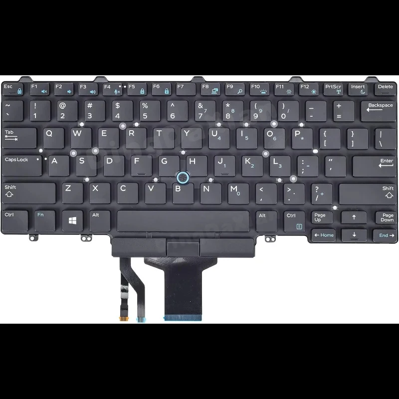Teclado Retroiluminado D+US para Dell Latitude E5450 E5470 E7450 E7470 Série Latitude 5480 5490 5491 7480 7490