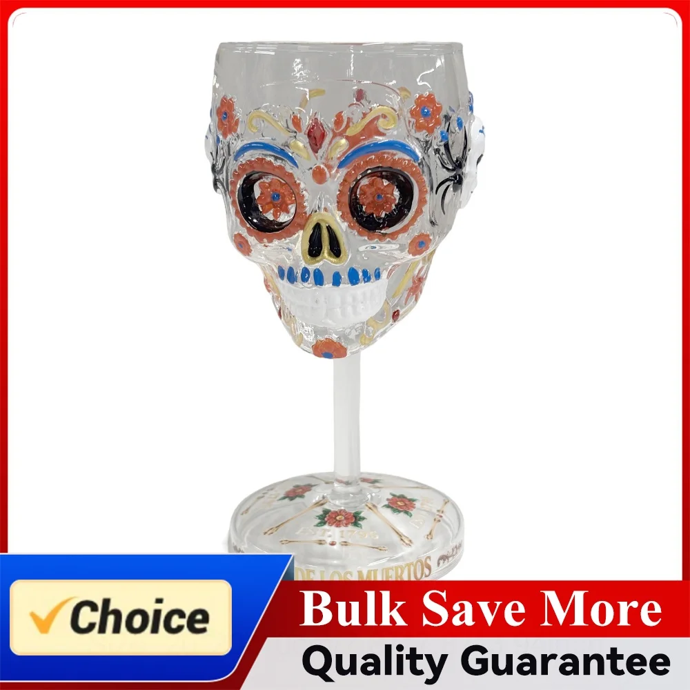 Skull Wine Glass Barware Accessories Wine Goblet Drinking Glasses Goblet Drinking Cup for Liquors After-Dinner Drinks and More