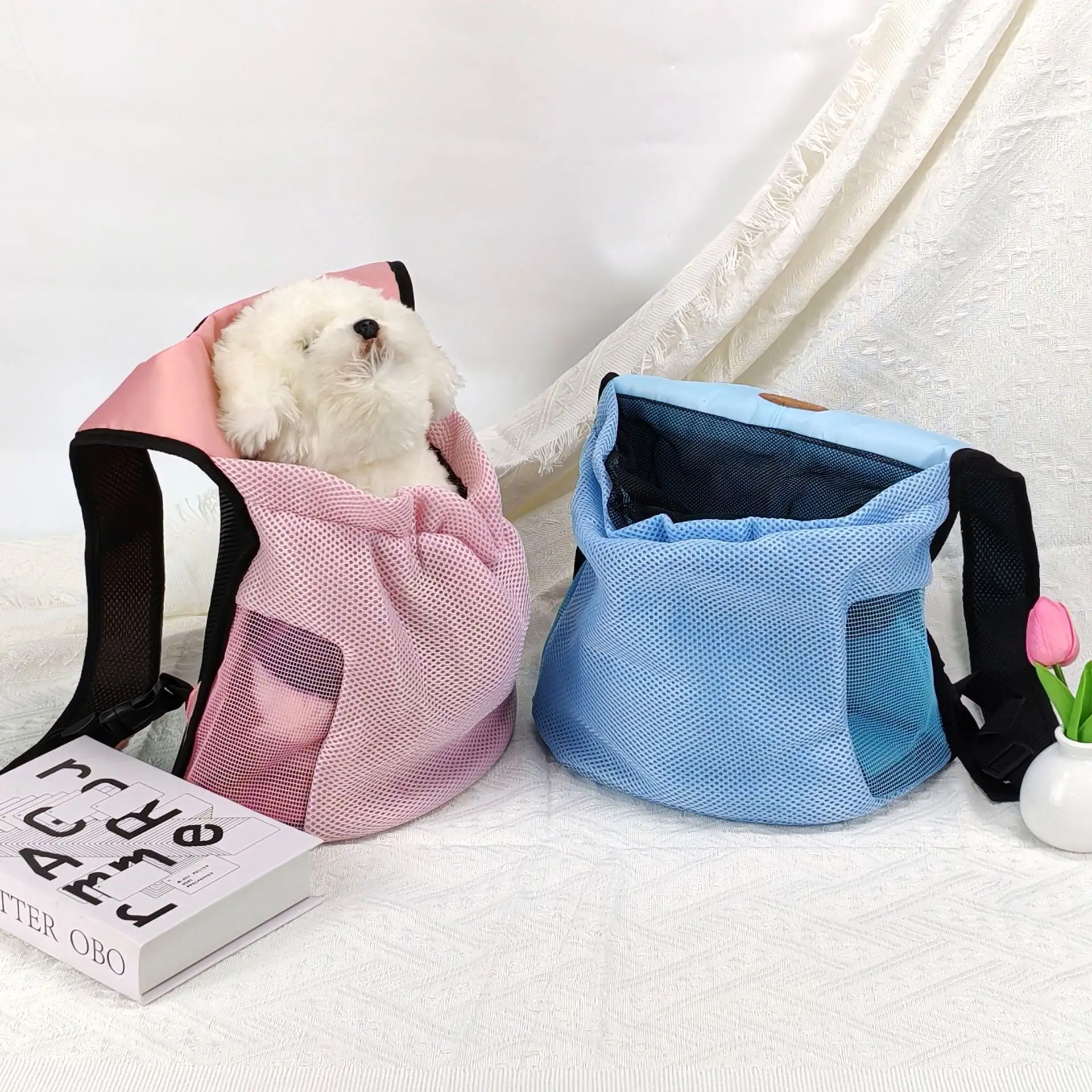 Bolsa de transporte ajustable transpirable para perros y gatos - imagen 2