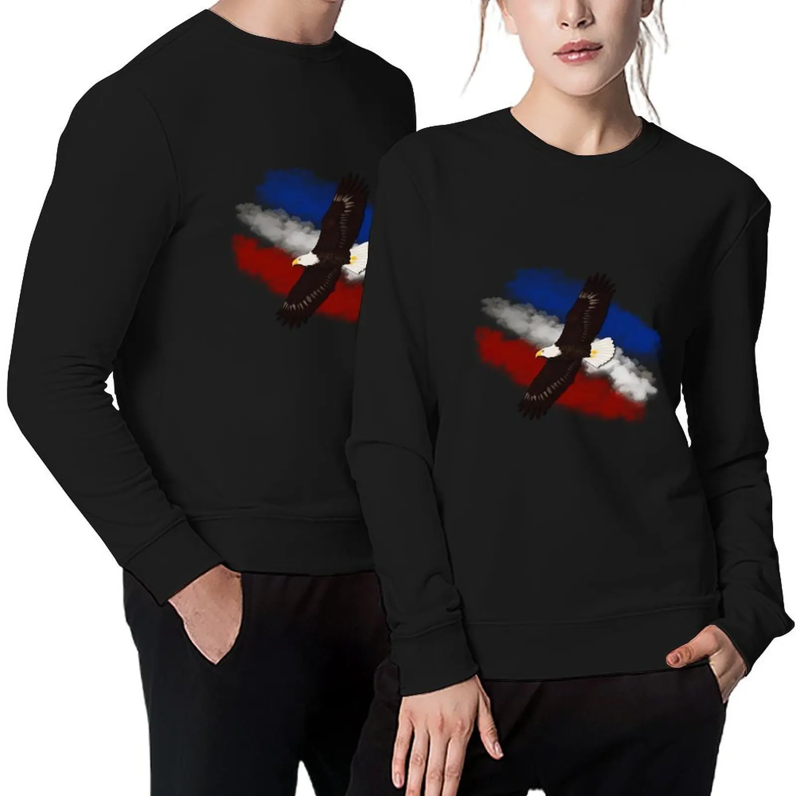

Bald Eagle Red White and Blue Pullover winter clothes tracksuit men's sweat-shirt men's coat aesthetic sweatshirts