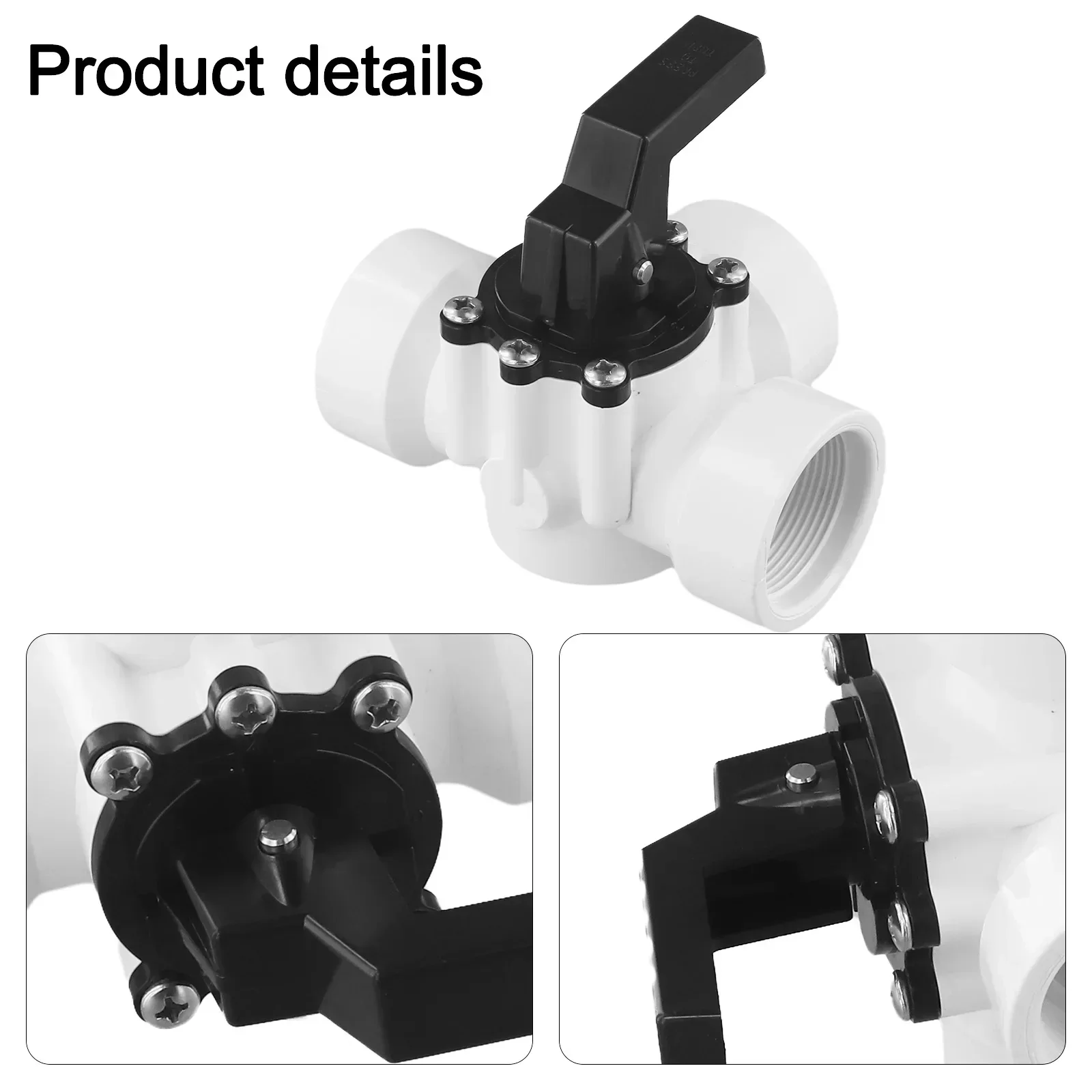 

Slip Valve For Pools & Spas – 3 Way Swimming Pool Diverter Valve With Turning Handle Provides Enhanced Control & Durability