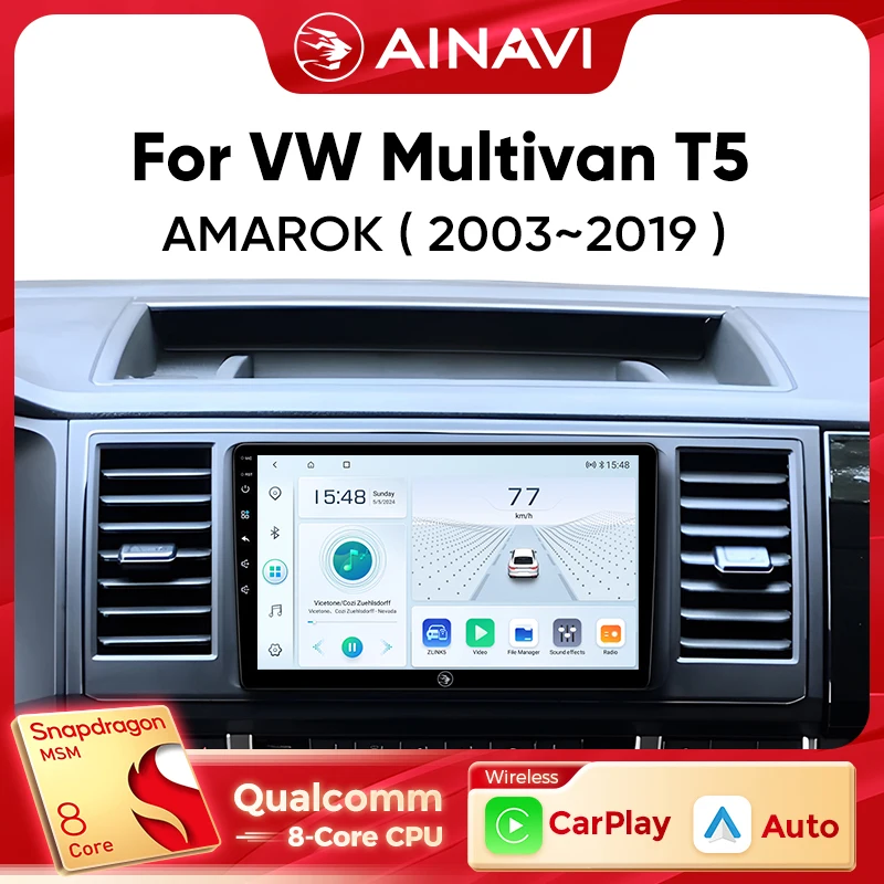 Ainavi Autoradio Für Volkswagen VW Amarok Multivan T5 Drahtlose Carplay Android Auto Auto Multimedia Player Auto Stereo 2 Din HDMI