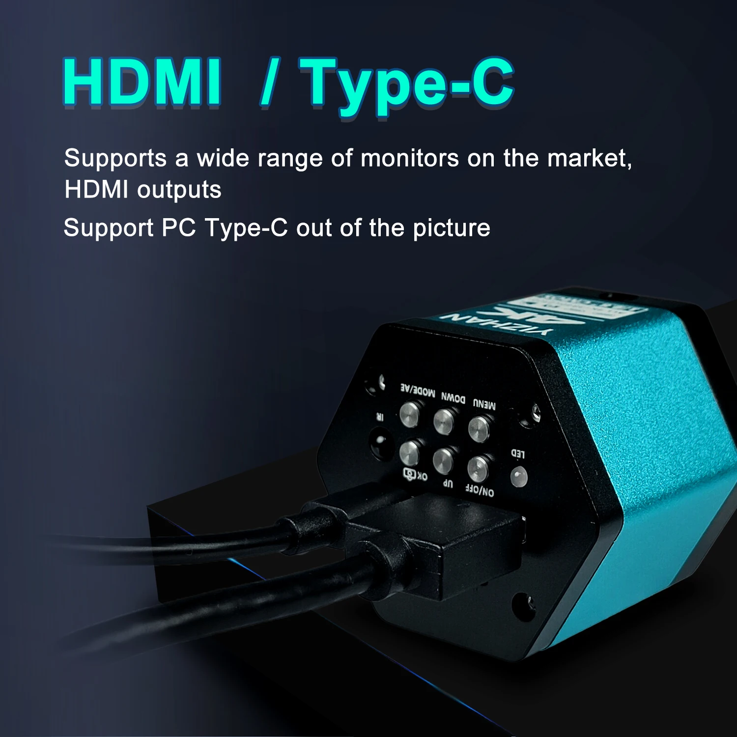 Imagem -04 - Câmera de Microscópio Industrial com Interface Usb-c Hdmi Reparo de Solda Chips Sony 4k 48mp 8