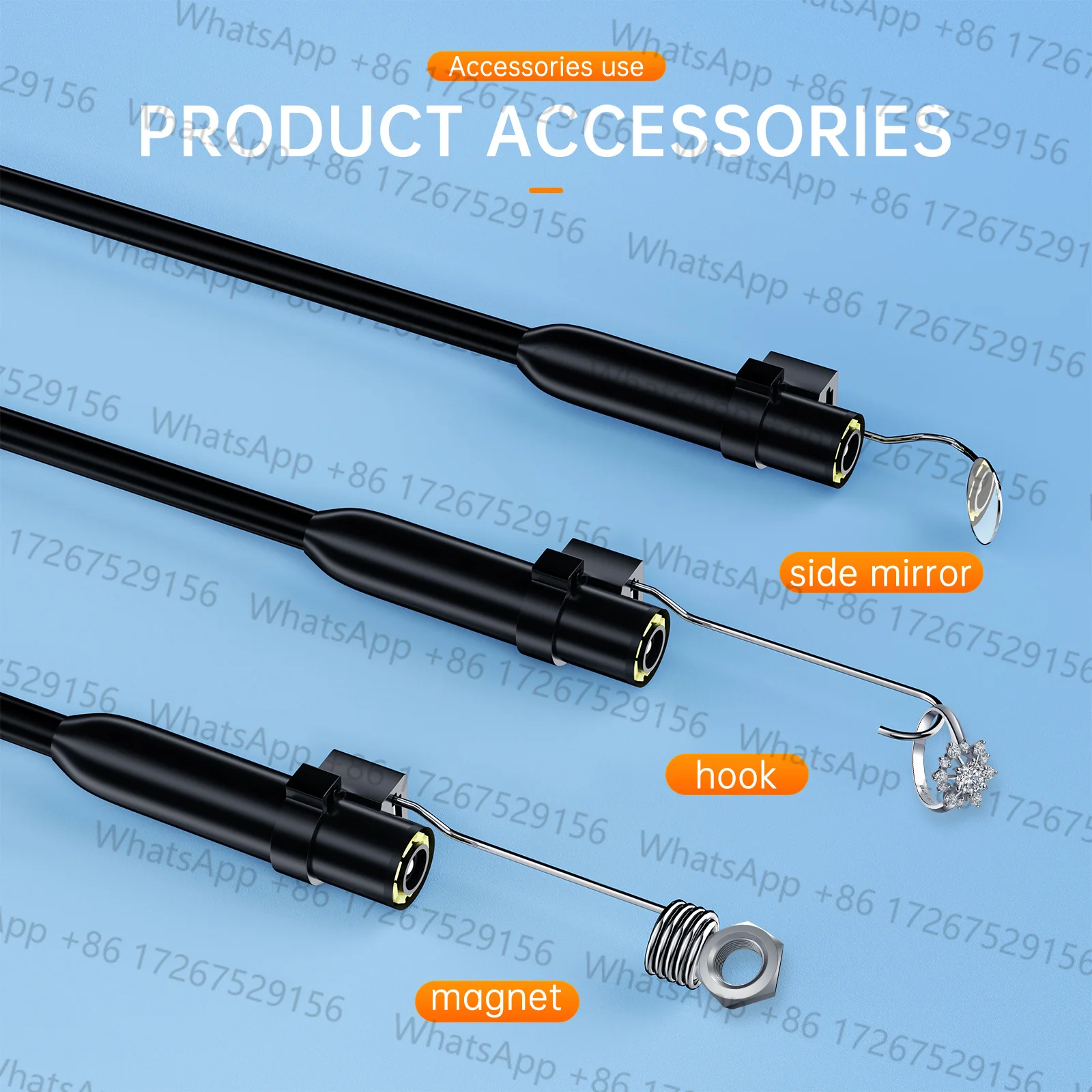 5.5mm 3MP Dual Lens For Android ISO 2in1 USB Endoscope Camera CMOS Borescope Inspection Otoscope Camera Digital Microscope