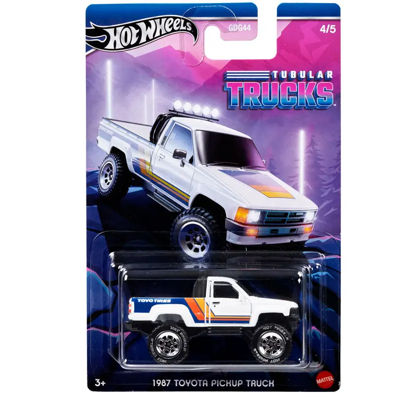 Hot Wheels Cars TUBULAR TRUCKS BLAZER 1987 TOYOTA PICKUP 1/64 Metal Die-cast Model Collection Toy Vehicles GDG44