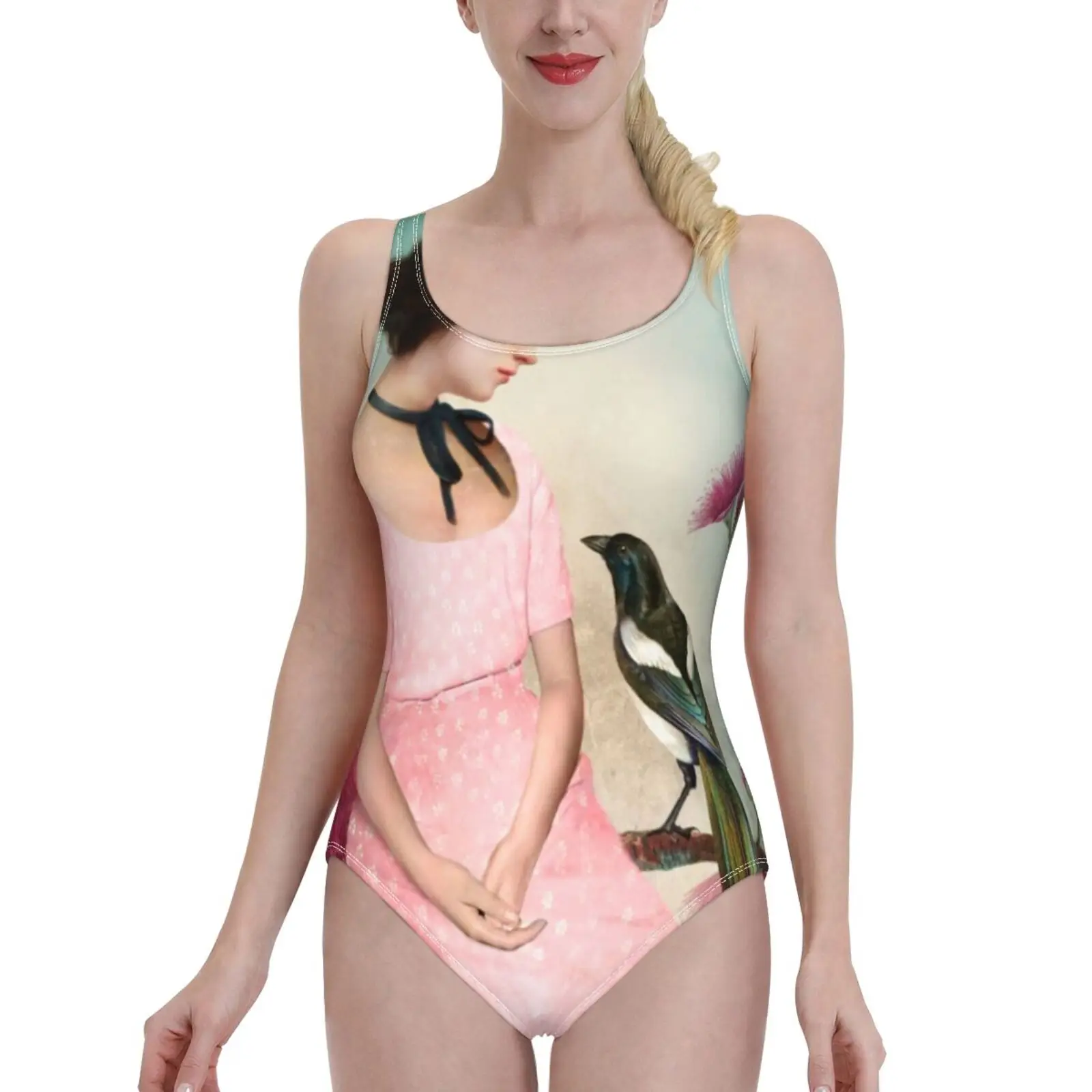 

A Daydream One-Piece Swimsuit Women Sexy Monokini Bathing Suits New Girl Beach Swimwear Girls Womens Bird Nature Dream Fantasy