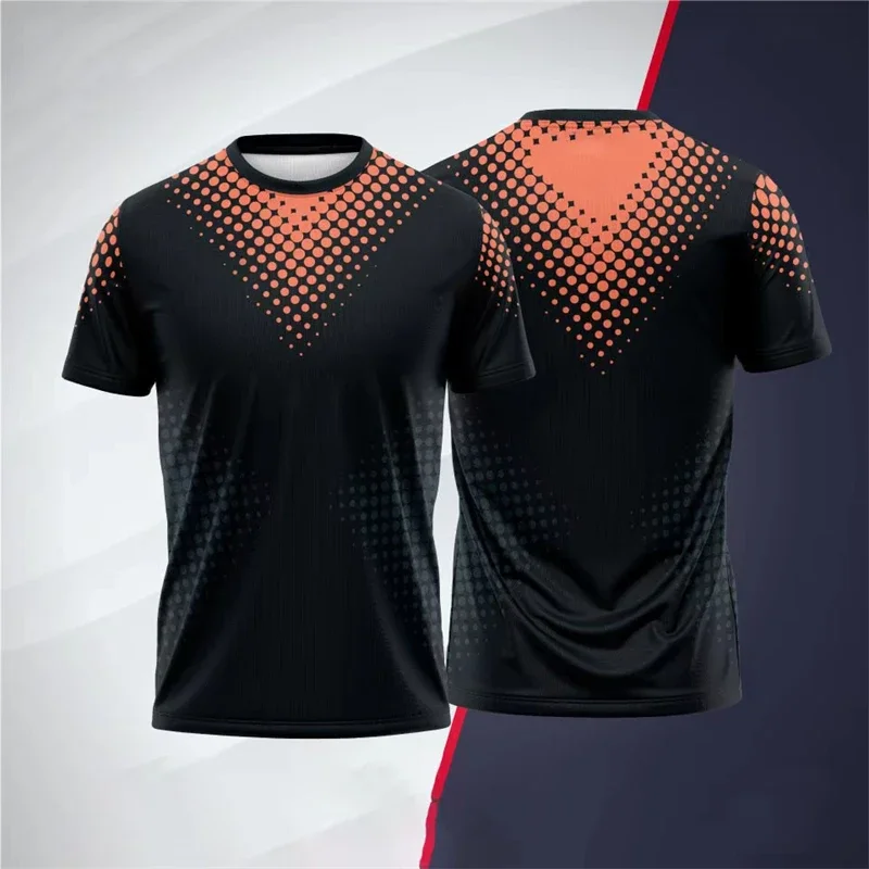 Einfache Sport-Tennisuniformen Sommermode Schnelltrocknend 3D-Druck Übergröße Kurzarm-T-Shirt Lässiger Rundhalsausschnitt Atmungsaktive Unisex-T-Shirts – Detail 13