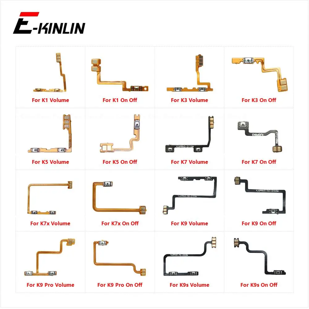 Power ON OFF Mute Switch Control Key Volume Button Flex Cable For OPPO K1 K3 K5 K7 K7x K9s K9 Pro Replacement Parts