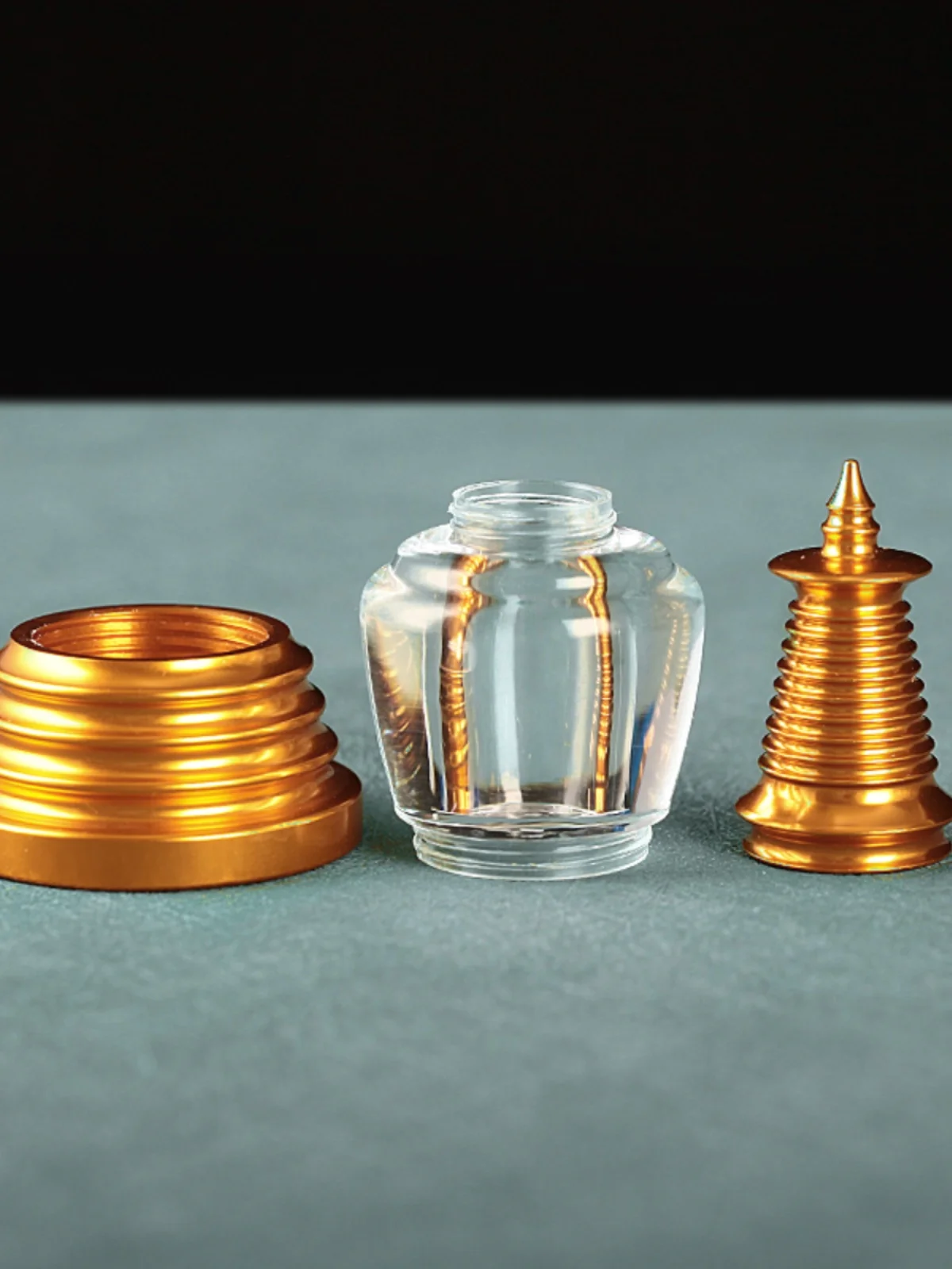 Crystal Acrylic Alloy Buddha Tower Display Piece Openable Offering Tower Home Decor Ethnic Style Artwork Temple Ornament