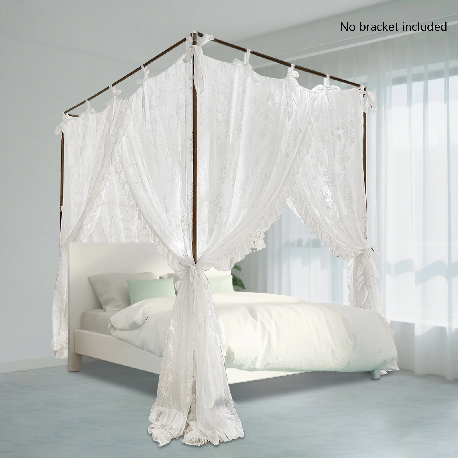 

Canopy Bed Curtains 4 Corner Bed Drapes Canopy Curtains for Bedroom Decor