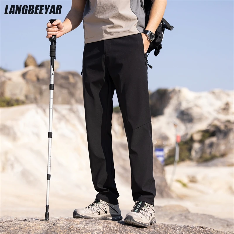 

Премиум против морщин, новые брендовые повседневные модные спортивные мягкие дышащие мужские облегающие длинные брюки для путешествий на открытом воздухе