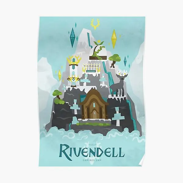 Visit Rivendell  Poster Vintage Decoration Picture Decor Mural Print Painting Home Art Modern Funny Room Wall No Frame