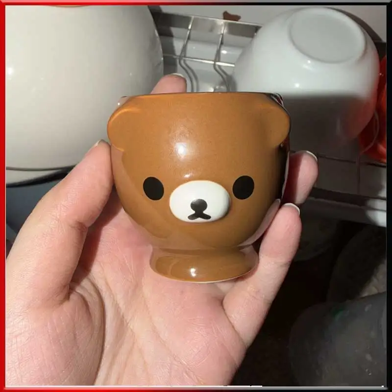 Mtutu Rilakkuma 90Ml Cute Mini Animal Ceramic Cup Household Small Teacup Drinkware Gift For Girlfriend Best Friend