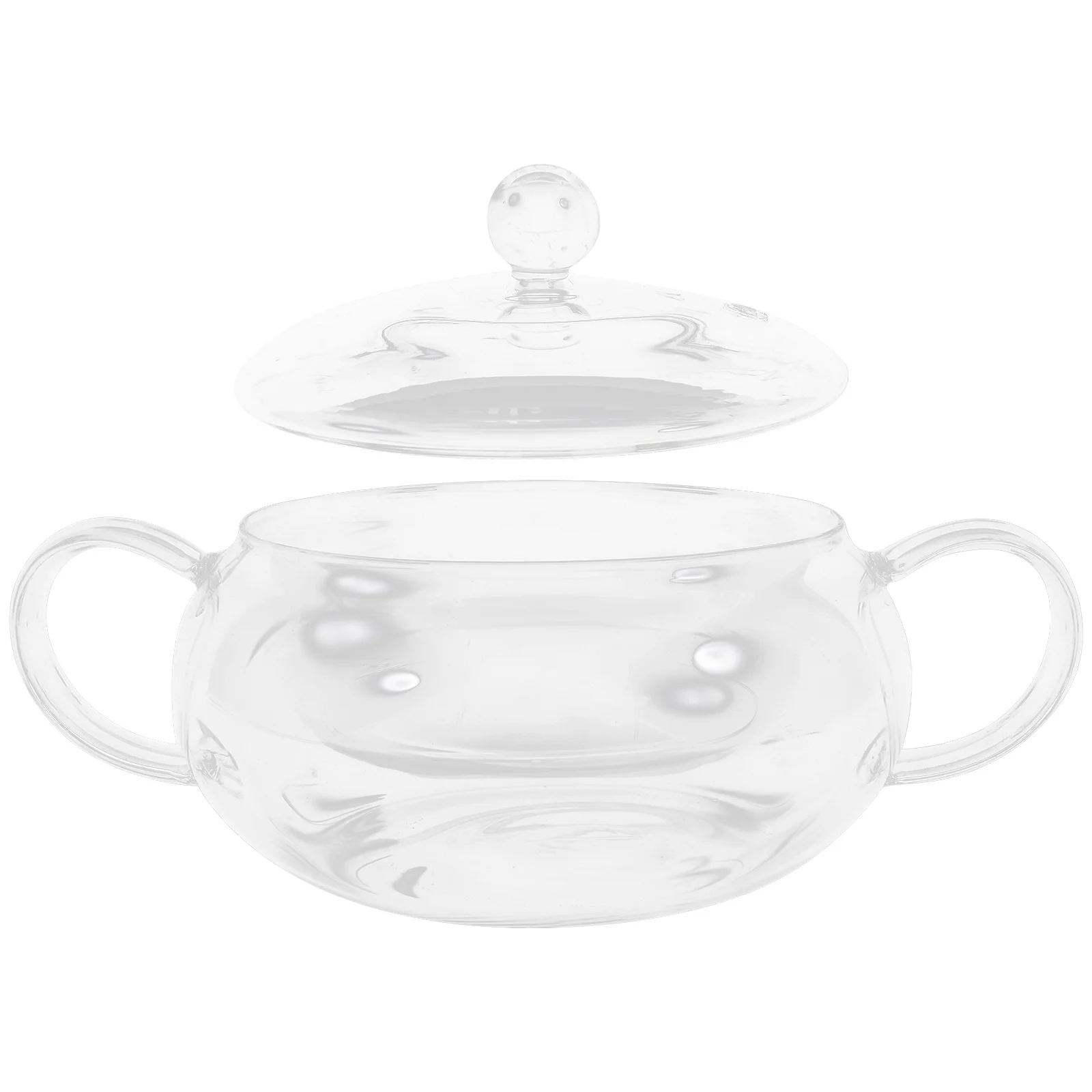 

Clear Pot Soup Large Cooking Household Thickened Glass Stock Boiling for Stove Stew with Lid