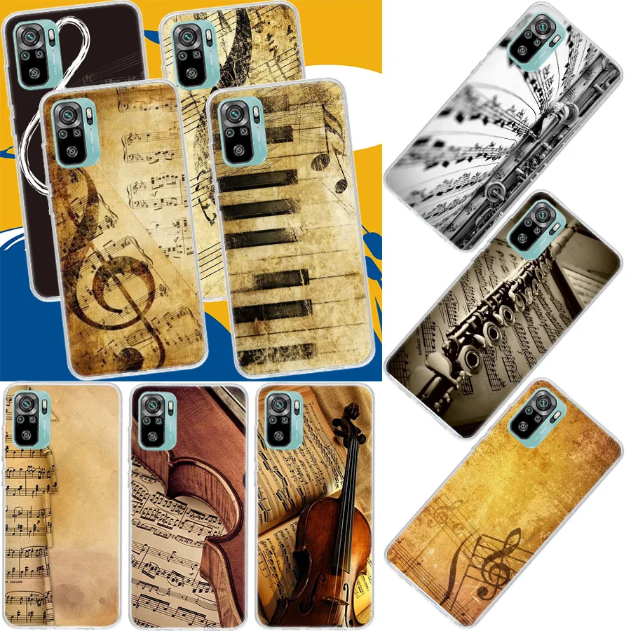 love Old Music Score Musical Phone Case For Xiaomi Redmi Note 13 Pro Plus 5G Cover 12 12C 10X 10C 10A 9 10 9T 9C 9A 8A 8 7A 7 6A