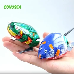 Funny Baby Toys Clockwork Toy Chain Iron Jumping Frog Cock Mouse Rabbit Puzzle Learning Education Children's Gift for kid Child