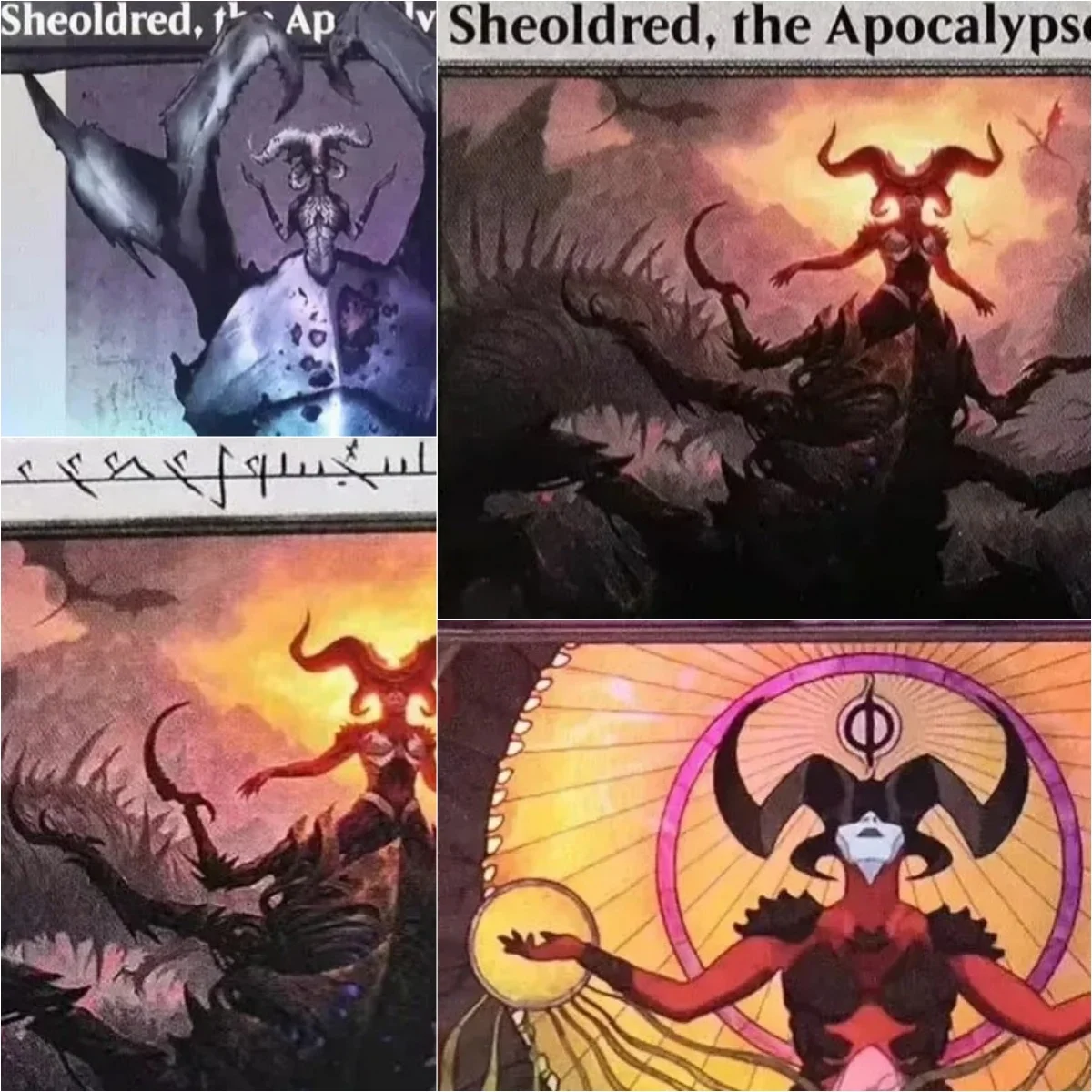 "Sheoldred l'Apocalypse" personnalisé haute TCG magique proxy Holo/feuille cartes de qualité supérieure rassemblement des projets jeux de cartes