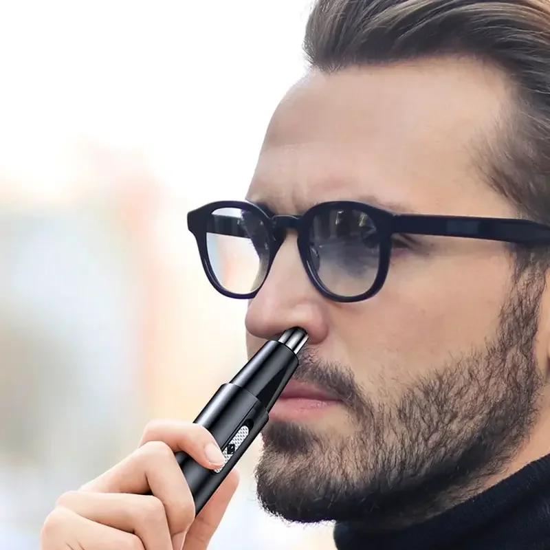 Hot-selling Electric Nose Hair Trimmer Mens Nose And Ear Remover Automatic Washable Hair Clipper USB Rechargeable Shaving view 6