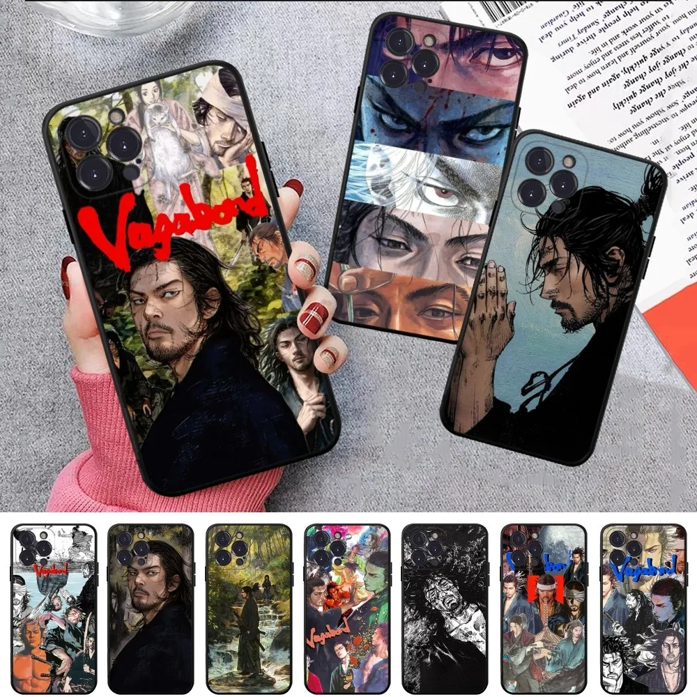 Anime Vagabond Phone Case For iPhone 15 14 11 12 13 Mini Pro XS Max Cover 6 7 8 Plus X XR SE 2020 Funda Shell