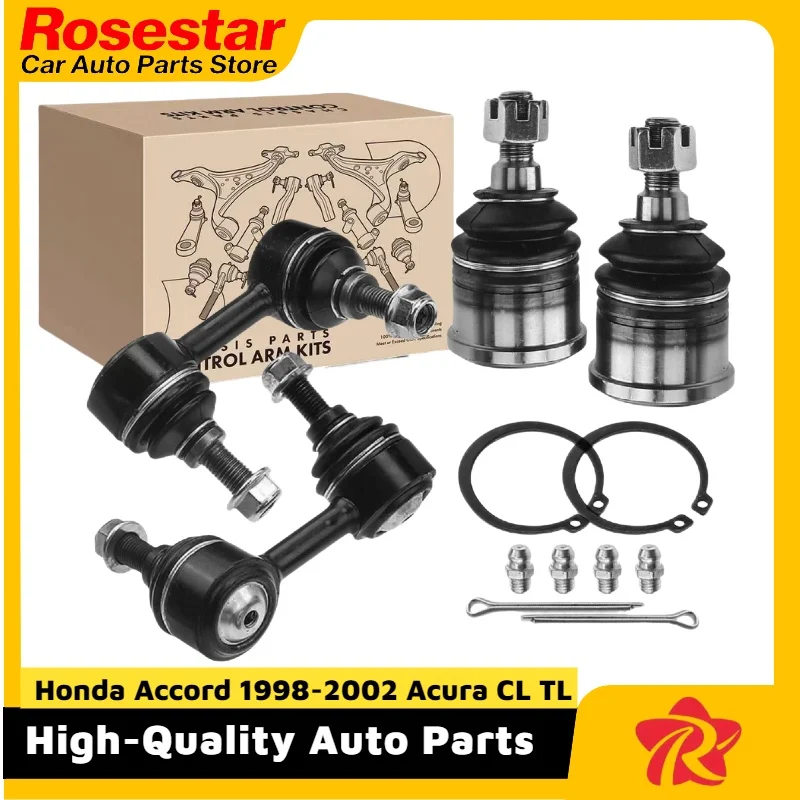

4pcs Front Lower Ball Joint Sway Bar Link for Honda Accord 1998-2002 Acura CL TL SBK9643, 51320S84A01, 51321S84A01