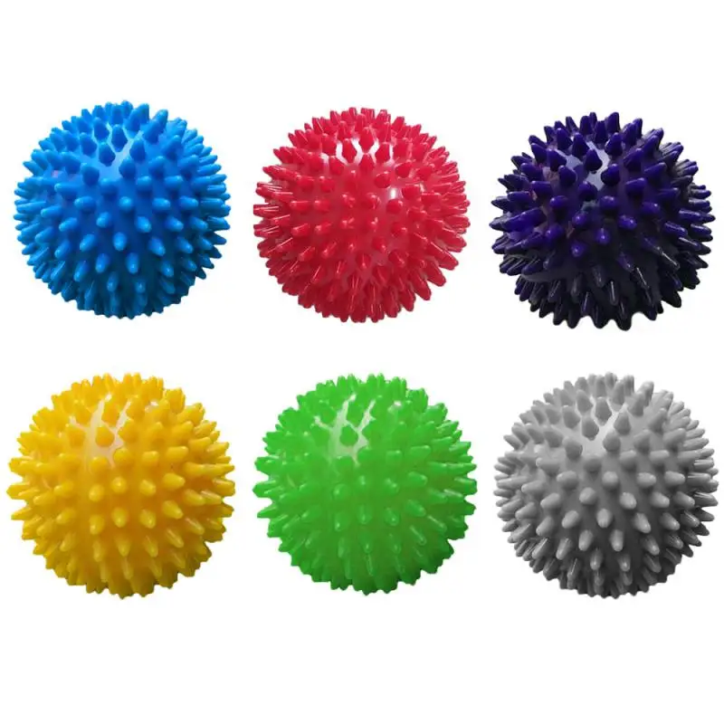 1~5PCS Yoga Studio Spikey Massage Gym Balls Spiky Yoga Stress Reflexology 9 Cm Training Grip The Ball Portable Physiotherapy