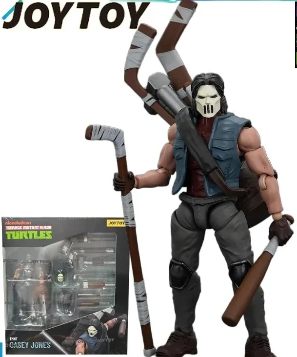 

JOYTOY подлинная серия черепах JOYTOY X ниндзя, один продукт Casey Jones 1/18, подвижный готовый продукт, модель, коллекционные предметы