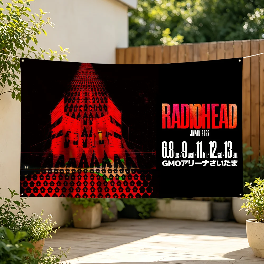 Rock Band R-RADIOHEAD Flag For Sports Matches Games Parade Rally Holiday Festival Backyard Balcony Club Bar Decor