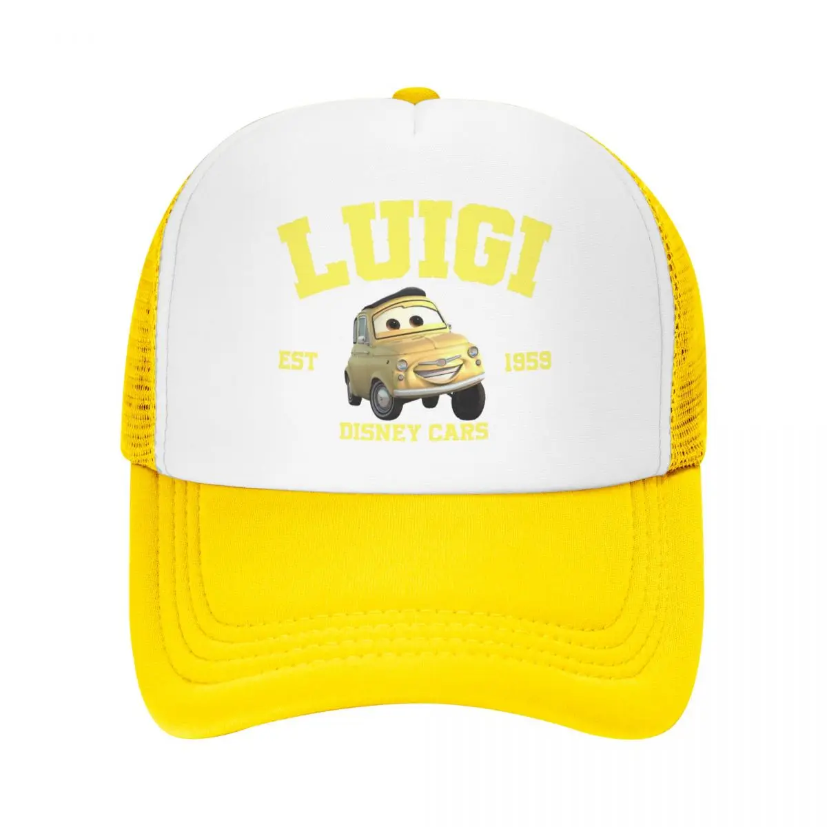 Unisex Luigi Est 1959 Cars Trucker Caps Sport Mesh Baseball Cap Polyester Lightning Mcqueen Hats Sun Hats Breathable Sports Cap