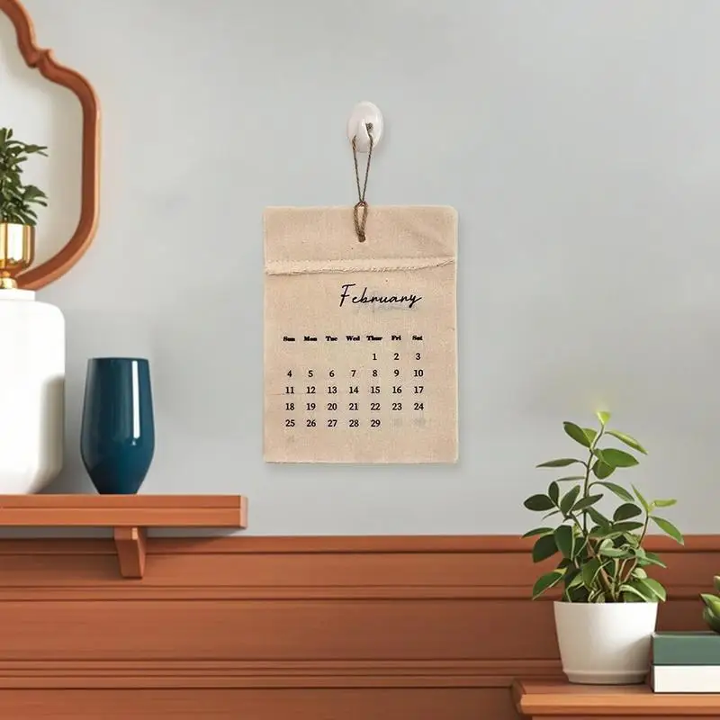 ปฏิทินติดผนังปี 2025 ผ้าใบรายเดือนปฏิทินเต็มปีการตกแต่งเดสก์ท็อปที่ไม่ซ้ําใครเครื่องประดับตกแต่งการจัดระเบียบและการวางแผนผลิตภัณฑ์