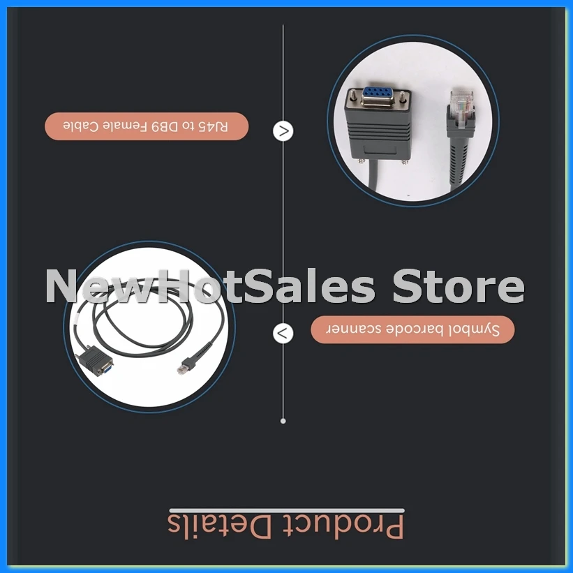 

LS2208 RS232 Serial Cable CBA-R01-S07PAR Barcode Scanner LS2208 6.5 Feet-VVBC