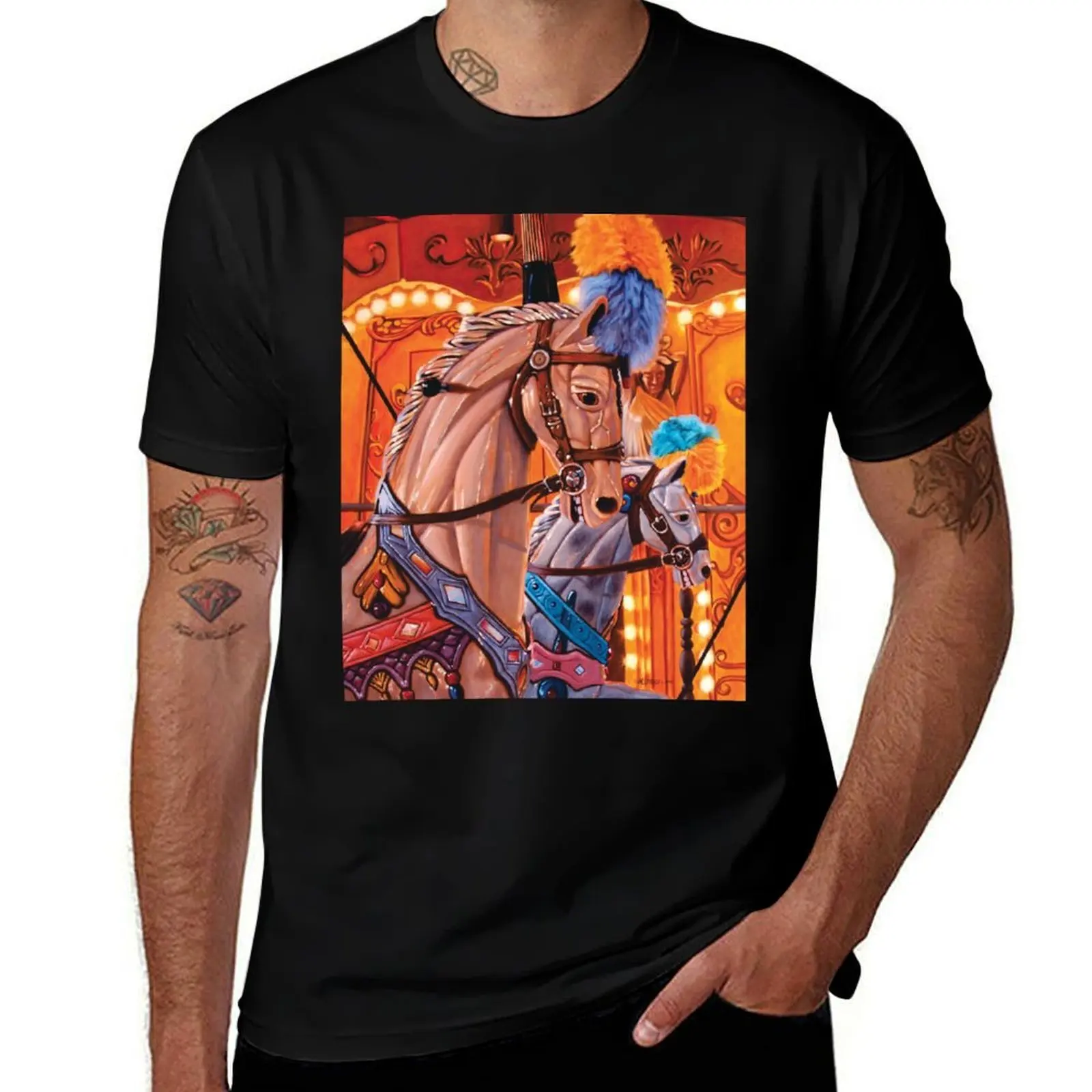 Harbour Island Carousel T-Shirt Industrial Work Tee Shirt T-Shirt