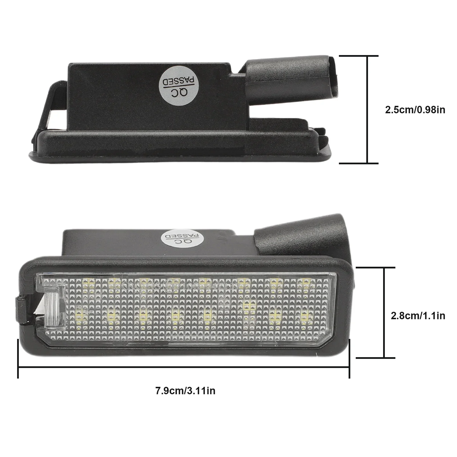 2 قطعة الأبيض LED رقم لوحة ترخيص ضوء مصباح للجولف 4 IV 5 فولت 6 VI 7VII بولو III IV V P.assat B7 B8 CC بيتل لوبو
