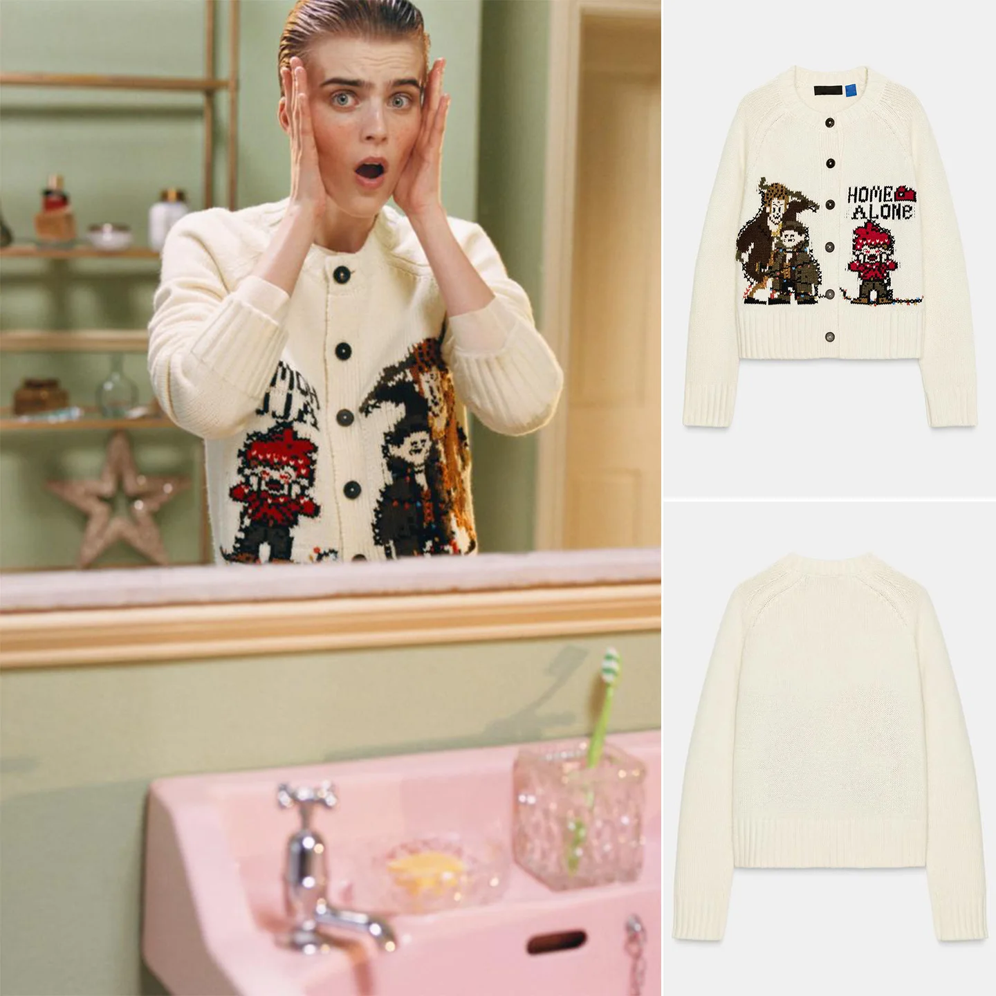 

Winter New Women's Lazy Sle Single Button Ribbed Layer round Ne Long Sve Knitted Jaet Polyester Fiber Casual Cardigan