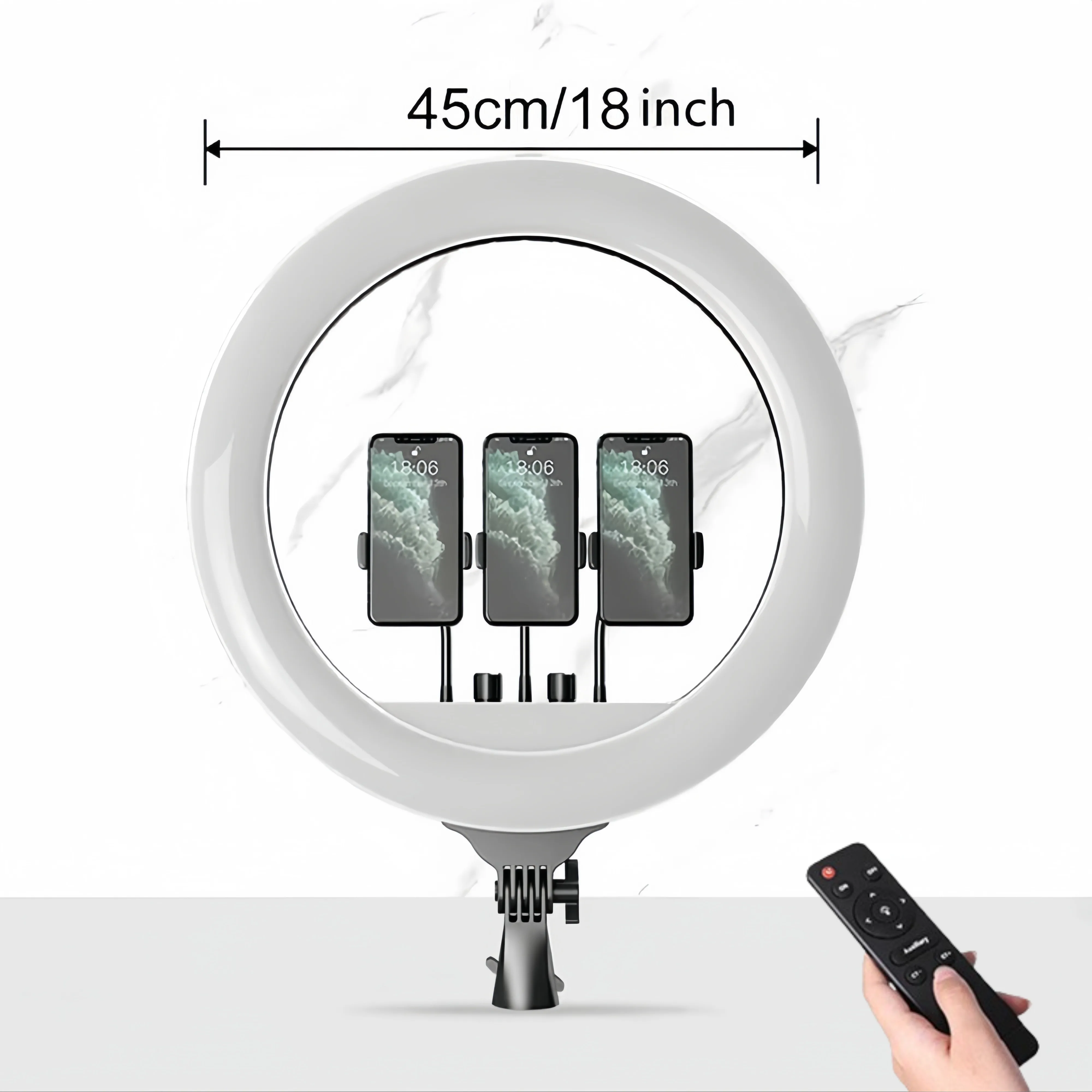 ไฟวงแหวน LED ขนาด 18 นิ้ว ปรับ - Ring Light 18 Inch Studio บทวิจารณ์และราคา