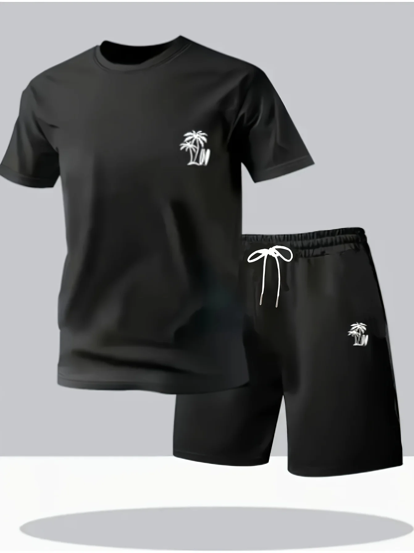 

Summer Quick Drying Men's Sets Fashion tracksuits Casual Breathable Short Sleeve 2D Printed Sports T-shirt+Shorts Basketball Set