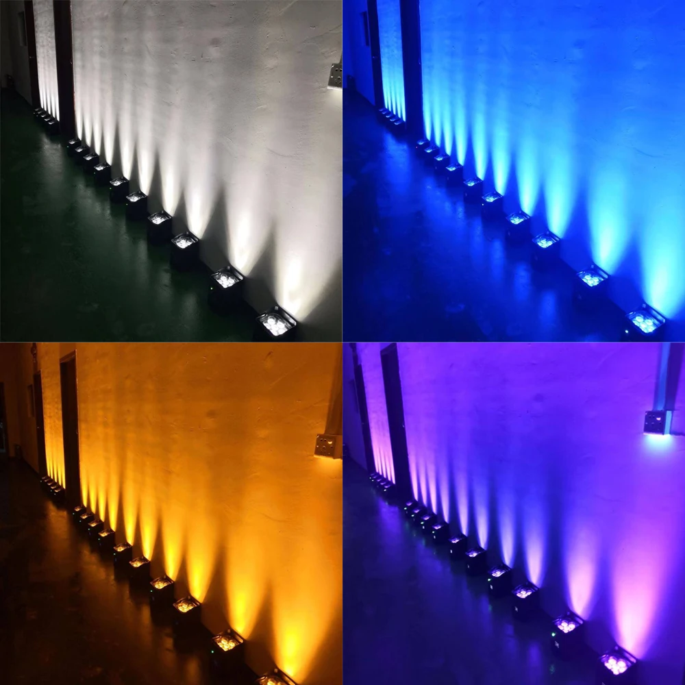 SHEHDS 4pcs/6pcs LED 6x18W 6in1 RGBAW+UV Par Light Battery Movable Handle for KTV Party Bar Wedding Party Concert