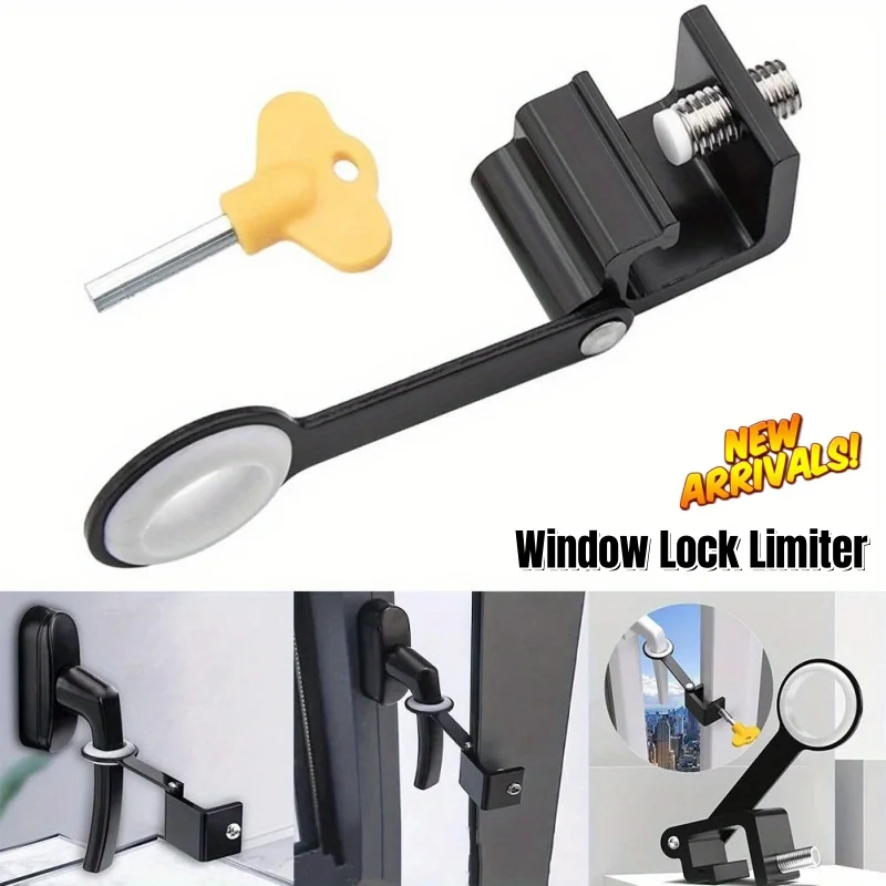 Free Punch Window Lock Limiter Windows Handle Restrictor Lock Anti Falling Guard Locking Buckle High Rise Child Protection Locks