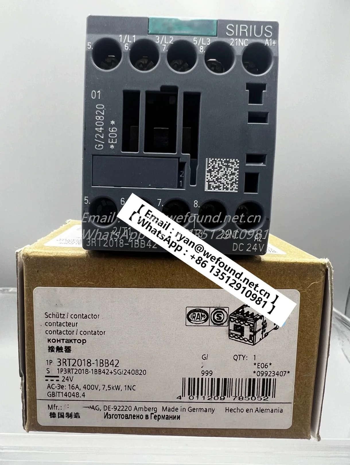 3RT2018-1BB42 for SIEMENS power contactor,