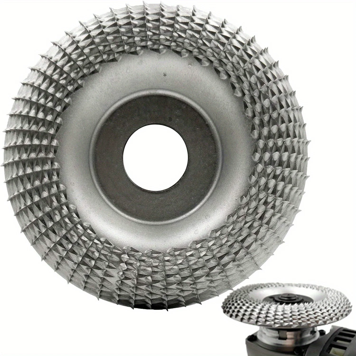 Wooden carving rotating grinding wheel with a7/8-inch aperture, made of wood hard alloy, used for grinding, carving, and shaping