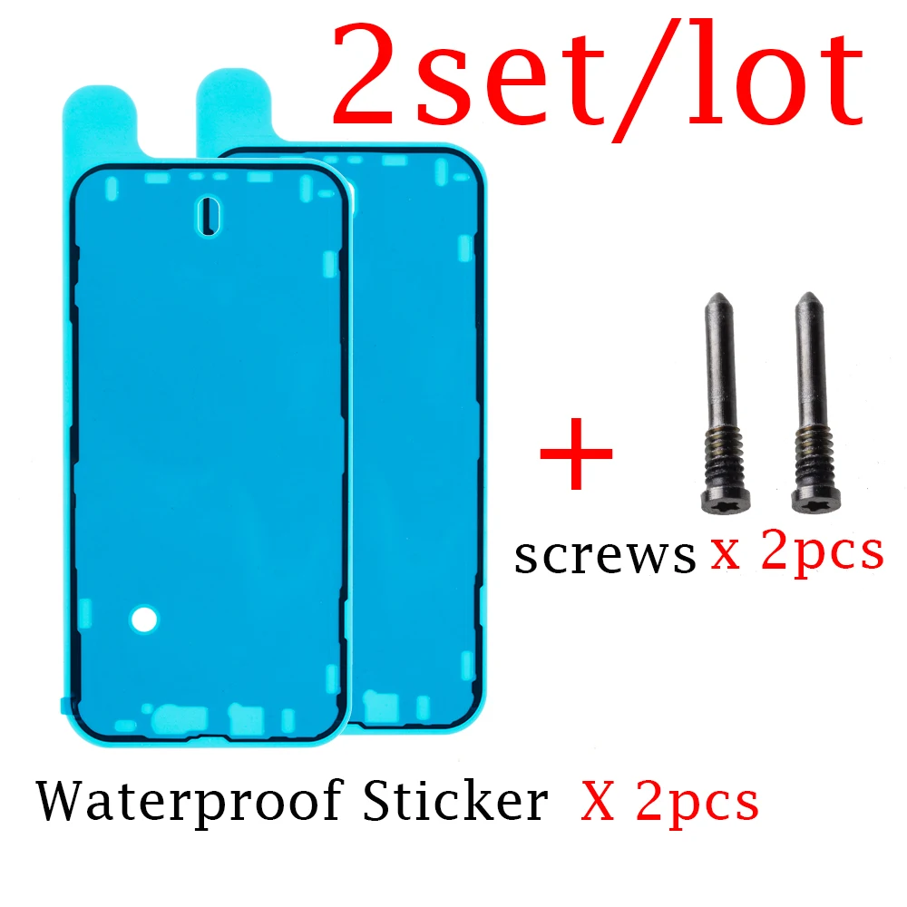 2set/lot Waterproof Sticker For iPhone 11 12 13 14 Pro Max Mini X XS 7 8Plus LCD Display Screen Pre-Cut Glue Frame Tape Bezel Se