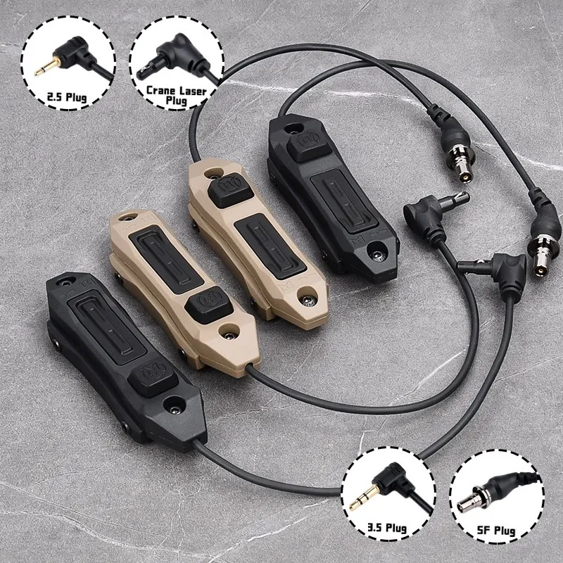 WADSN Tactica pressostato a doppia funzione 2.5mm 3.5mm gru Laser SF Plug Airsoft accessori per armi M-Lok Keymod 20mm Rail