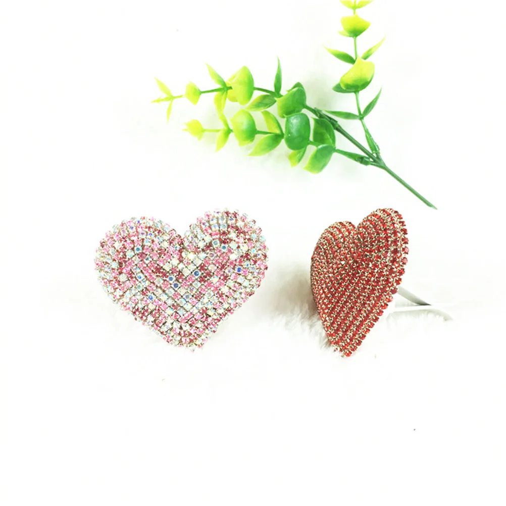 

Car Perfume Diffuser Heart Shape Rhinestone Decor Mini Freshener For Car High Temperature Resistant Auto Decoration