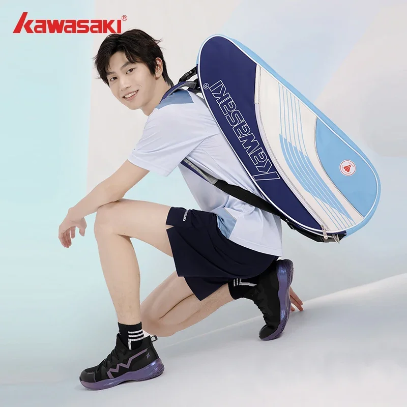 Kawasaki Badminton Bag Handheld Men's Women's 3-6 Pieces Tennis Backpack Large Capacity Portable Tennis Racket Bag