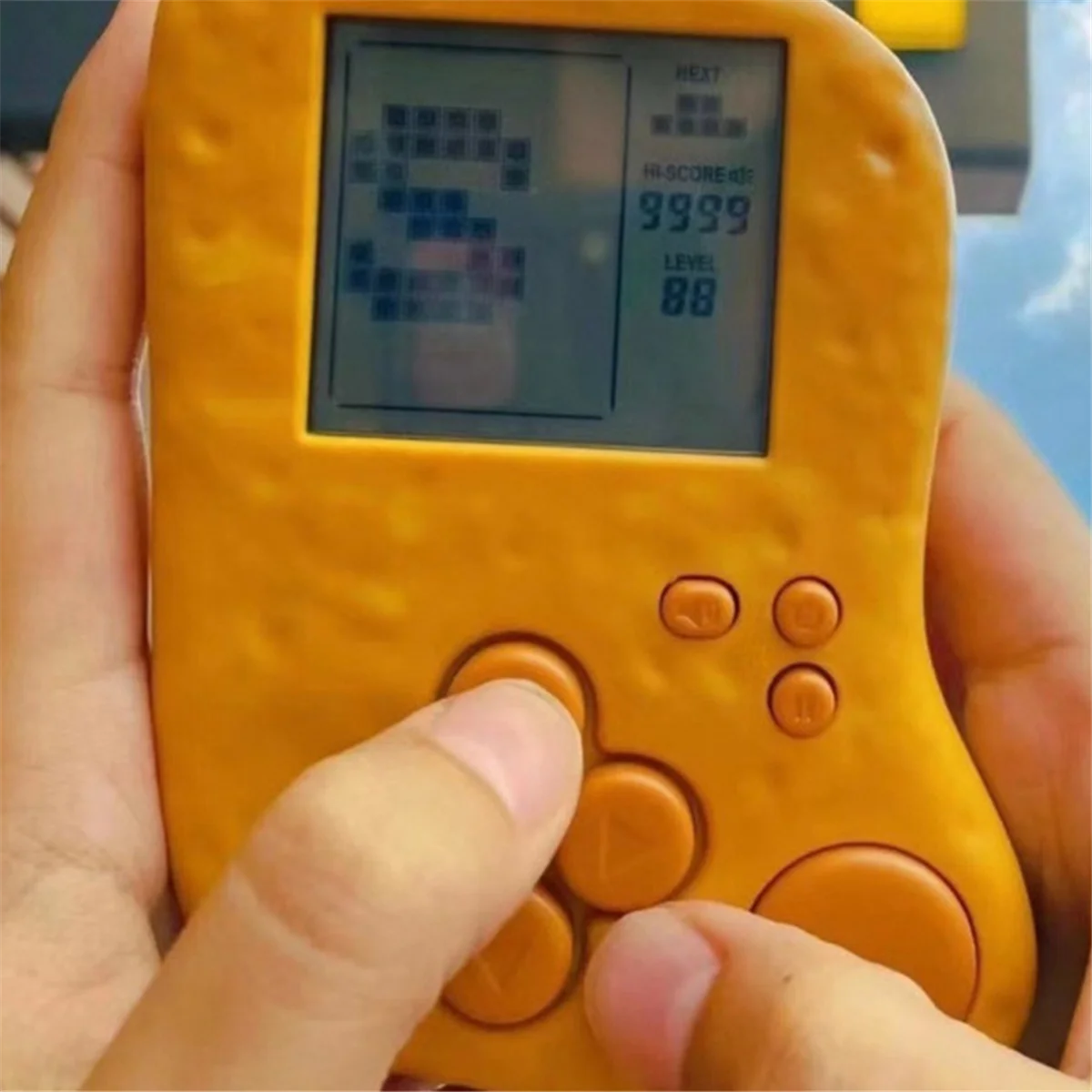 Y34A كارتون ريترو كتلة صغيرة لعبة الجيب آلة لغز يوم الأطفال وتخفيف التوتر هدية كلاسيكية للأطفال