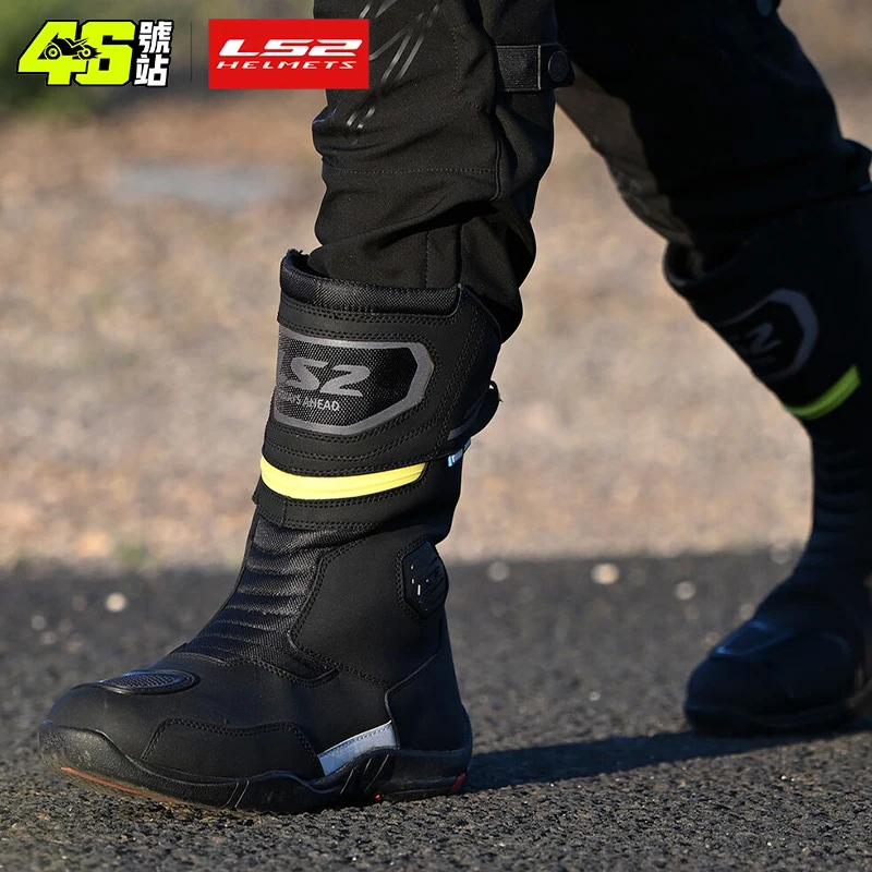 LS2 GOBY Motorcycle Riding Boots Men's Motorcycle Shoes Waterproof Breathable Anti Fall Rally Bike Racing Casual MBW001