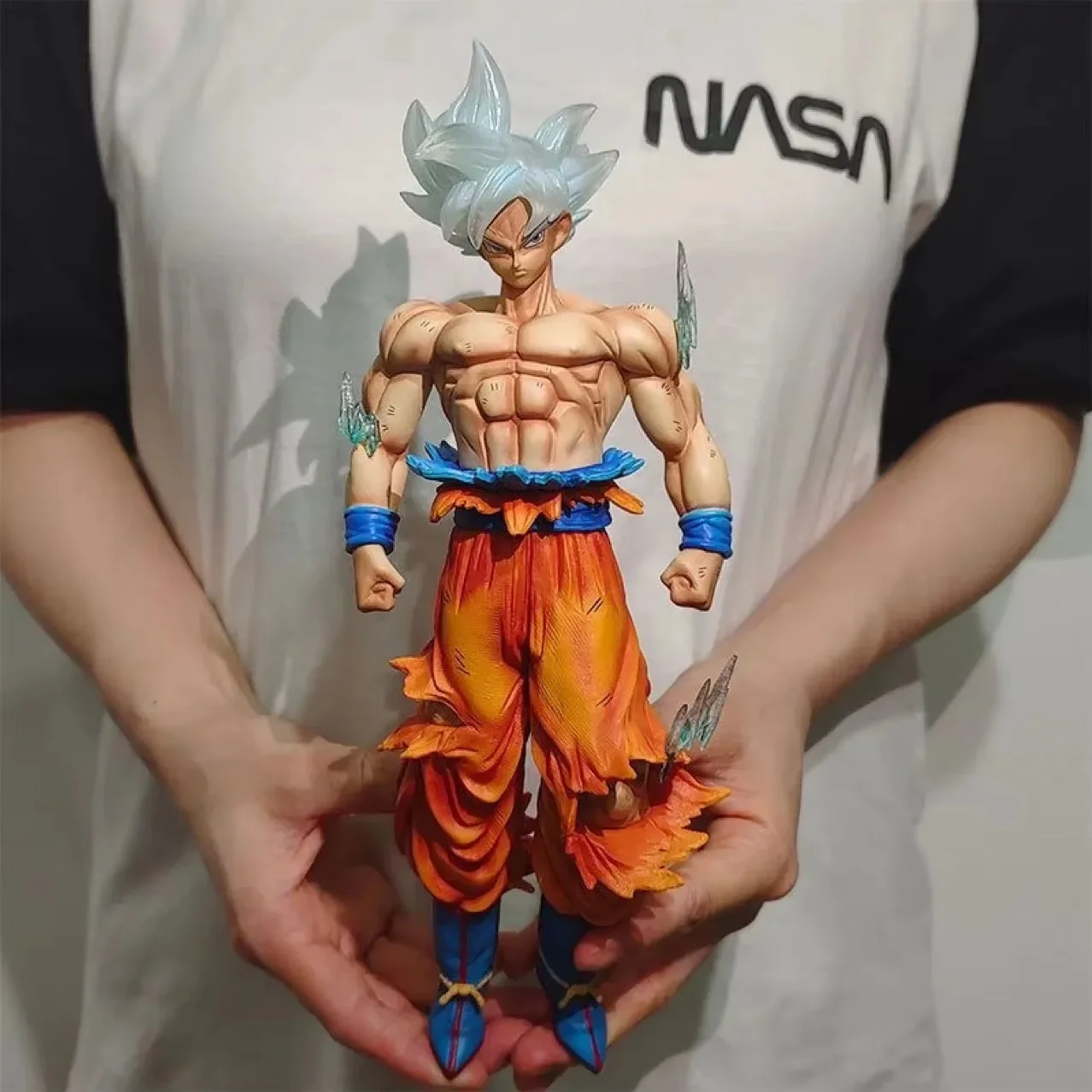 Dragon Ball Z 32cm Ultra Instinct Goku Figure Gk Anime Figure Large Luminous Pvc Collectible Model Doll Statue Toy Gifts