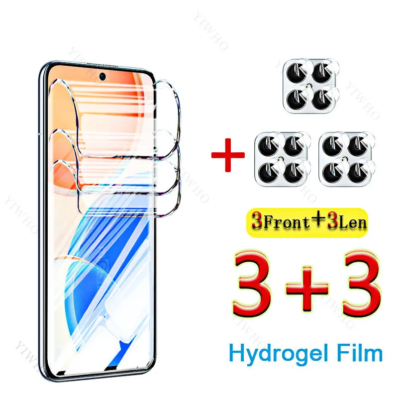 6In1 Hydrogel Film for Huawei Honor X8 4G Screen Protector Front Film for Honor TFY-LX1 X 8 Safety Film Not Glass Camera Lens HD