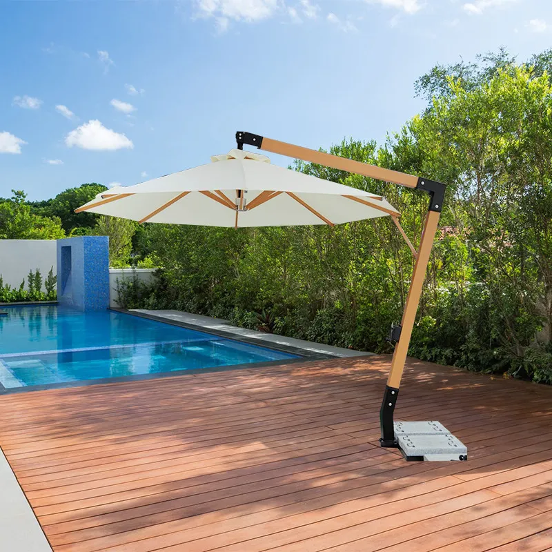 Sunshade 7-character aluminum umbrella outside the tea room outside the sun courtyard open-air garden windproof