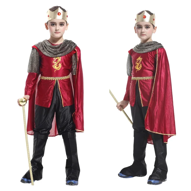 Costume de cosplay de couronne Everak pour enfants, carnaval, ceinture, prince, roi, sans sceptre, Noël, cadeau de fête d'anniversaire, garçons